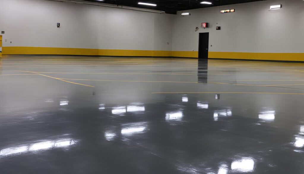 Stripped and waxed commercial floor in Tampa Bay
